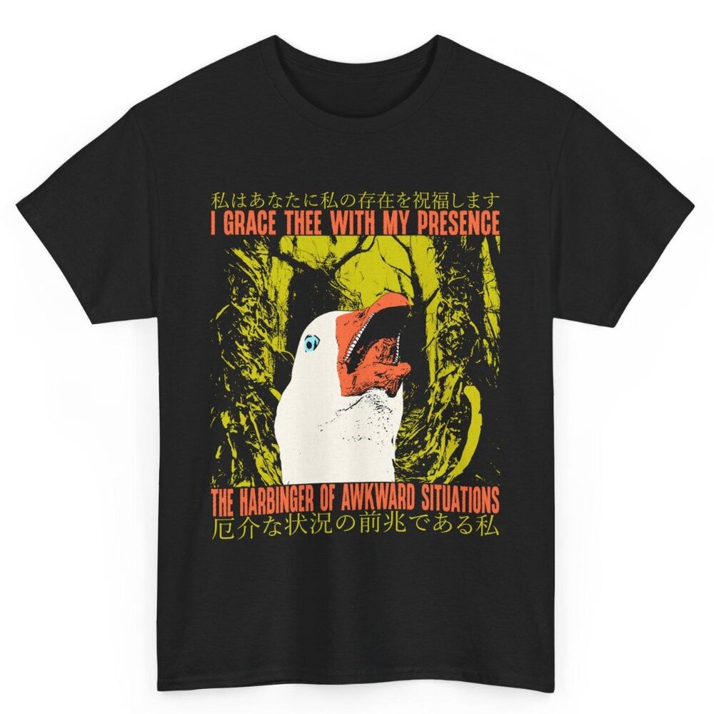 The Harbinger of Awkward Situations Funny Vintage Japanese Goose T-Shirt 99